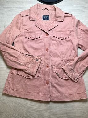 Abercrombie & Fitch Women's Pink Utility Jacket medium